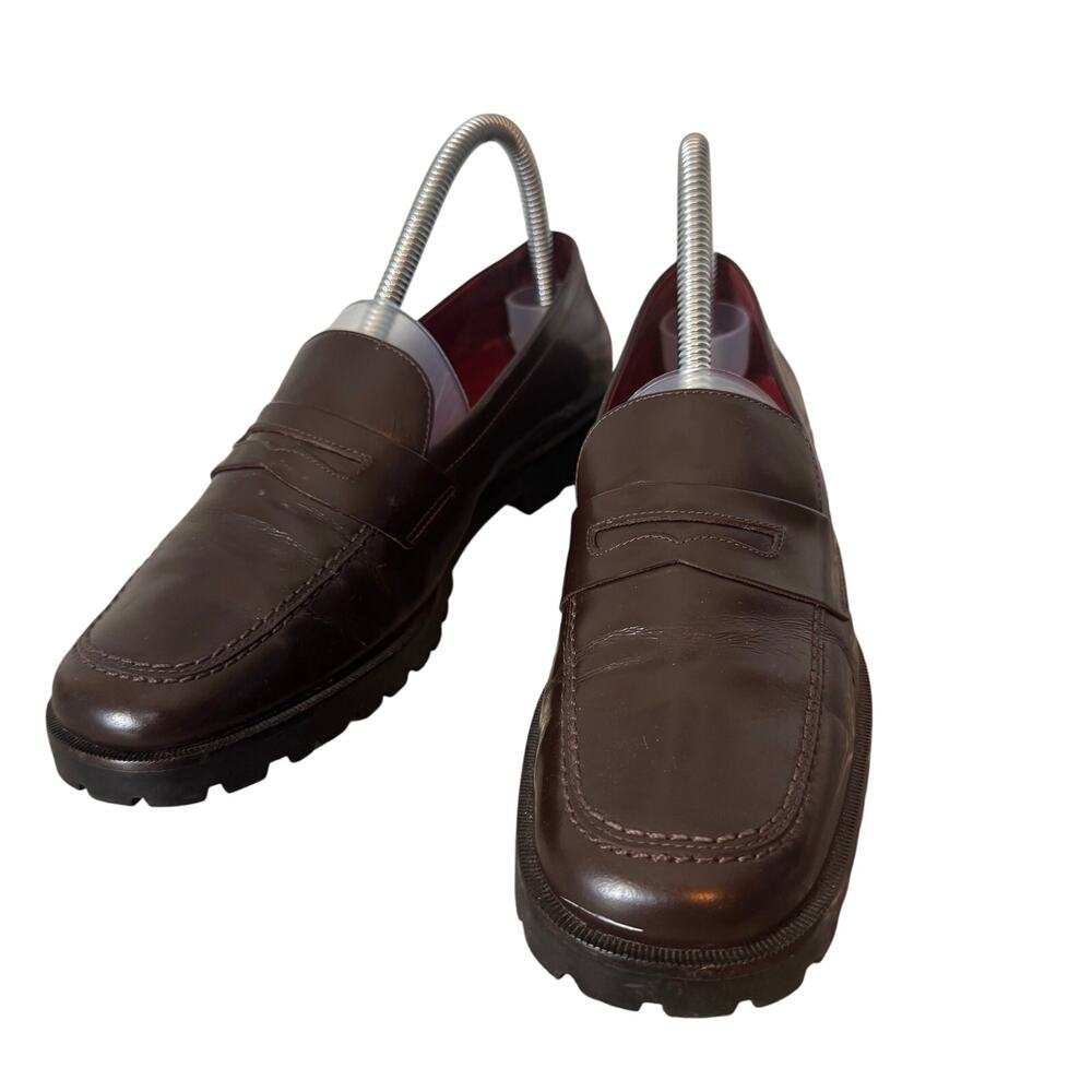 Ralph Lauren Penny Loafers Womens 7 Leather Susannah Dark Brown Academia Preppy